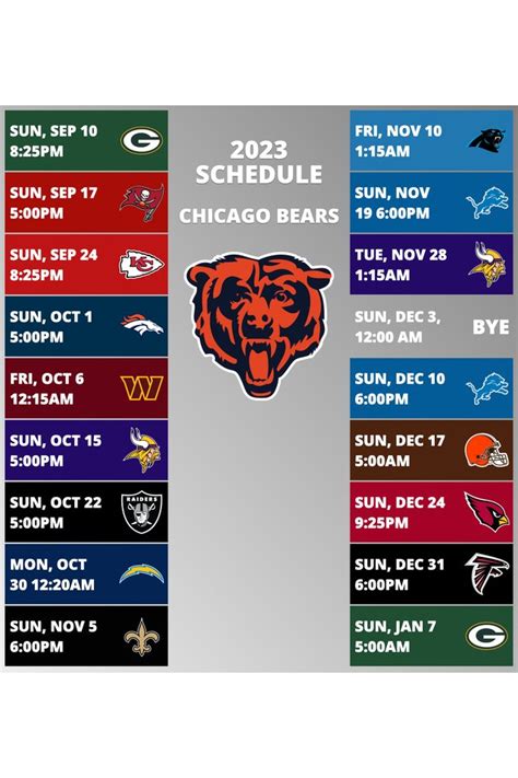 chicago bears standings 2022|Chicago Bears 2022 season schedule.